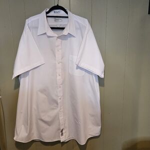 Alexander Lloyd Short-Sleeve Shirt, Mens, Size 20 Tall, White, Dress, Classic